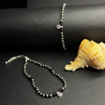 dual charm beaded anklet