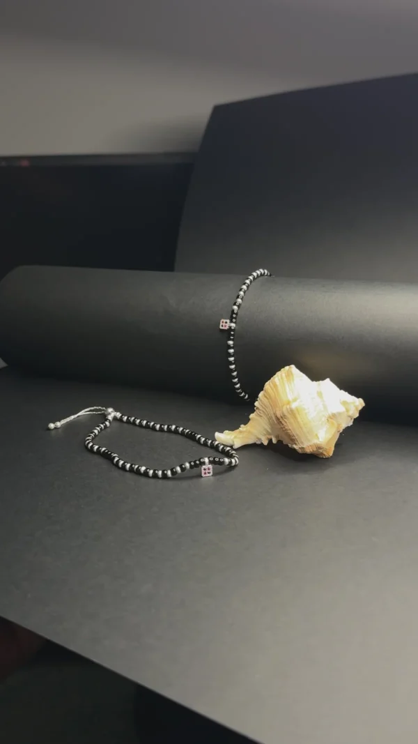 dual charm beaded anklet video