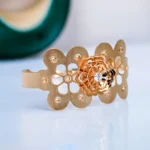 elegant floral filigree bracelet