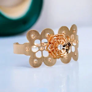 elegant floral filigree bracelet
