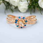 exquisite rose gold floral bracelet