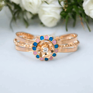 exquisite rose gold floral bracelet