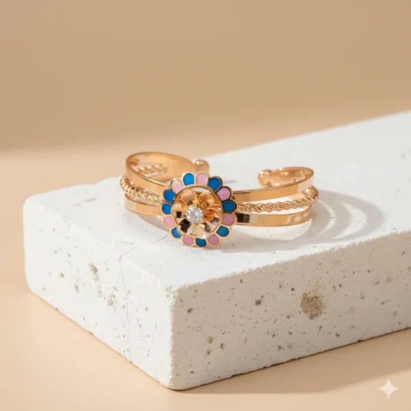 exquisite rose gold floral bracelet1