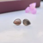 honeydew teardrop studs earrings