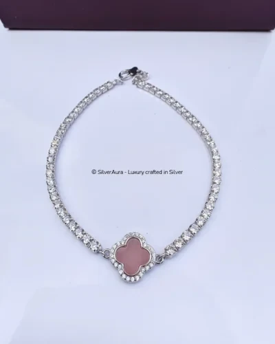 Rose clover spark bracelet in 925 sterling silver