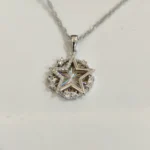 starburst cz pendant necklace
