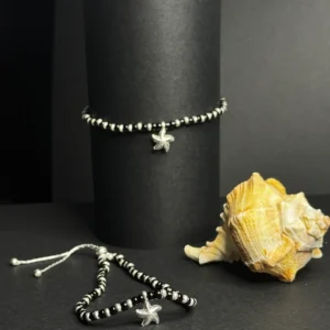 starfish charm beaded anklet