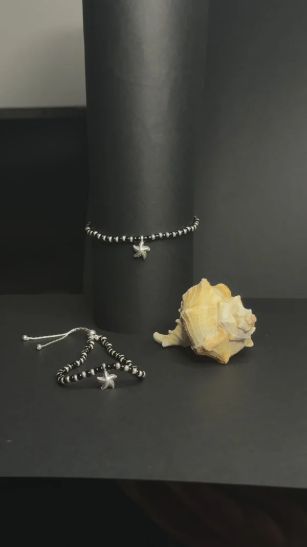 starfish charm beaded anklet video