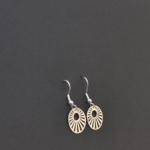 sunburst circular drop earrings