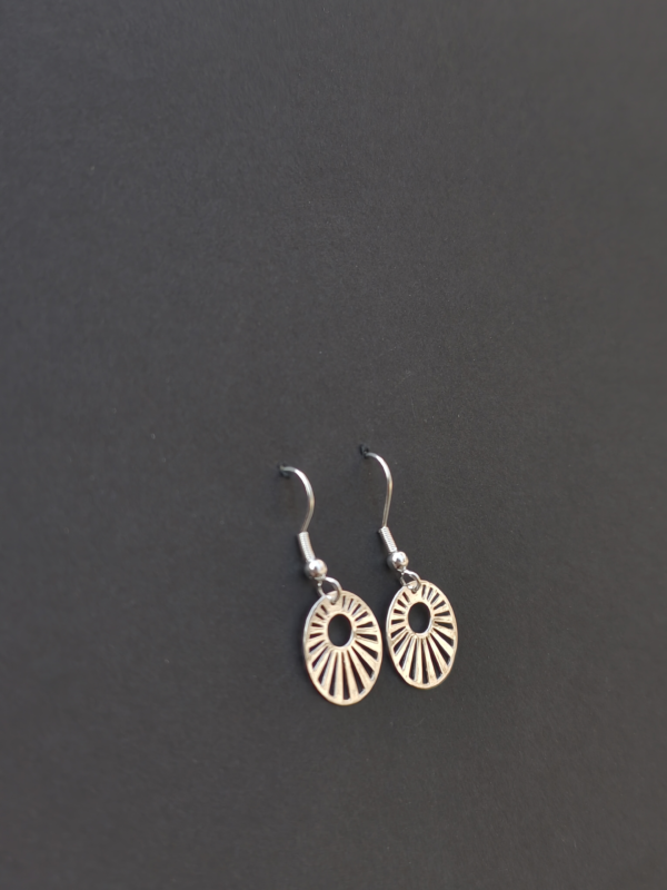 sunburst circular drop earrings
