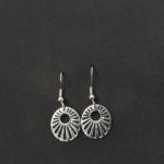 sunburst circular drop earrings