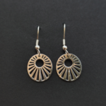 sunburst circular drop earrings