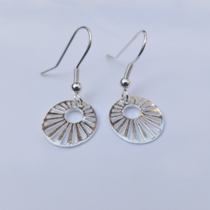 sunburst circular drop earrings