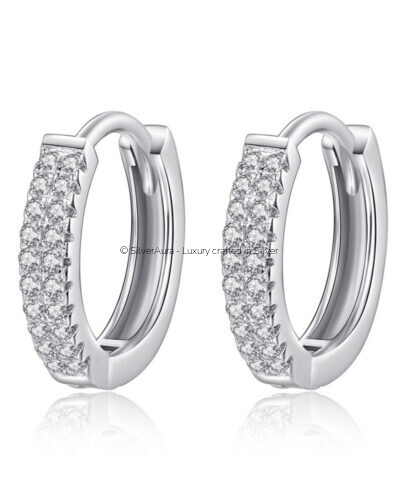 Sterling silver rhinestone earrings in 925 silver
