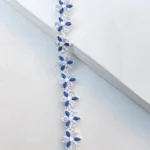 blue floral crystal bracelet 1
