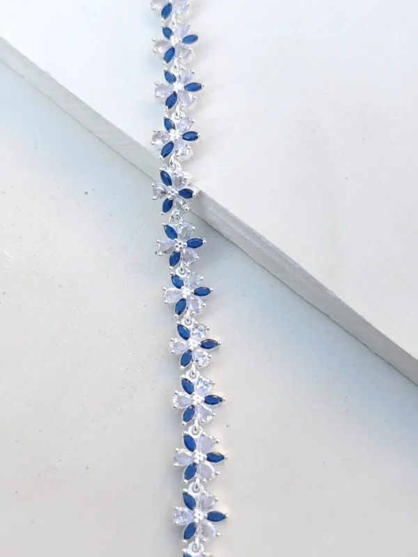 blue floral crystal bracelet 1