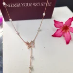 butterfly pearl pendant necklace