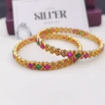emerald ruby royal silver bangles 3
