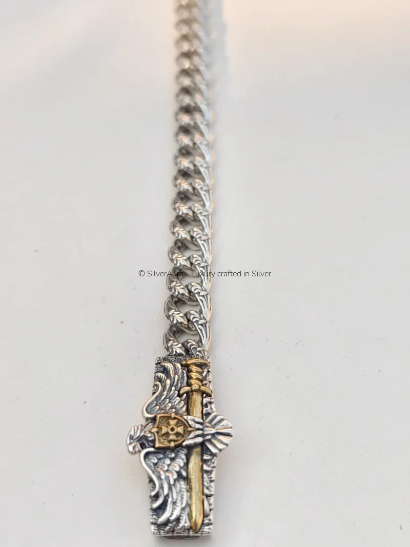 Garuda silver bracelet in 925 sterling silver
