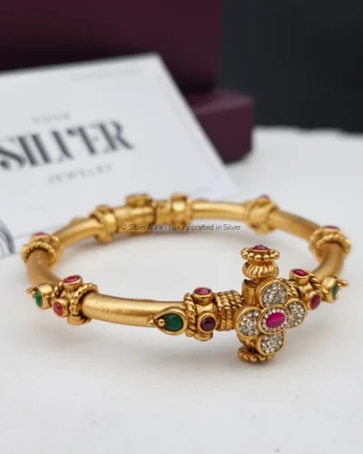 Grand heritage kada in 925 sterling silver