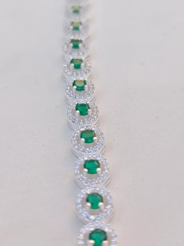green halo stone bracelet 1