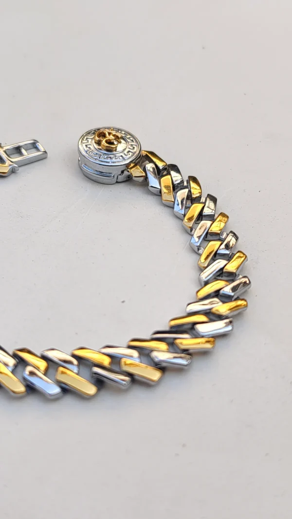 omkar aura dual tone bracelet