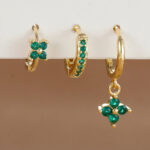 3pcs flower drop and dangle earring