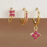 3pcs flower drop and dangle earring