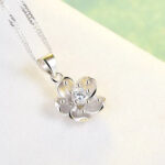 925 sterling silver cherry blossom pendant necklace