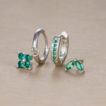 3pcs flower drop and dangle earring
