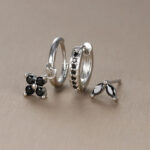3pcs flower drop and dangle earring