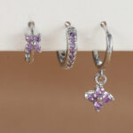 3pcs flower drop and dangle earring