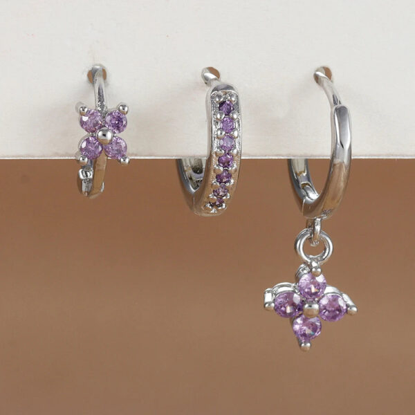 3pcs flower drop and dangle earring