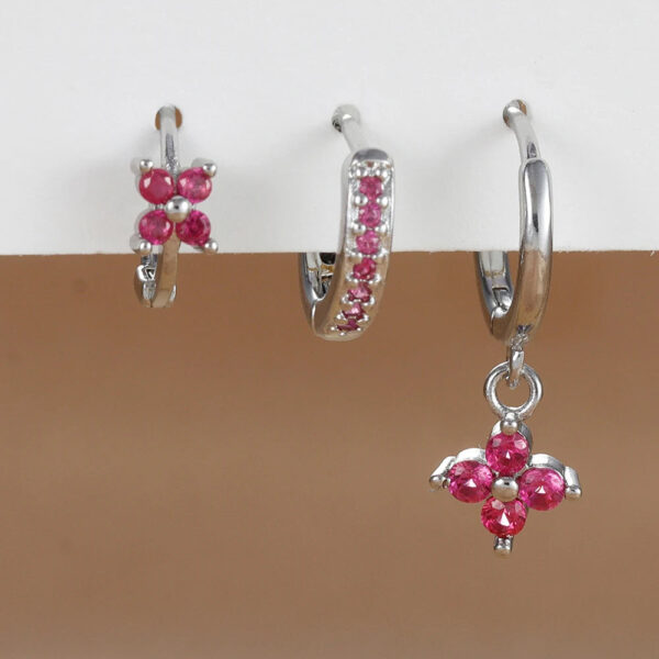 3pcs flower drop and dangle earring