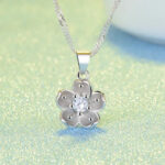 925 sterling silver cherry blossom pendant necklace