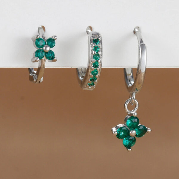 3pcs flower drop and dangle earring