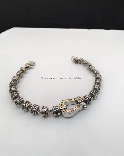 Trishul silver bracelet in 925 sterling silver