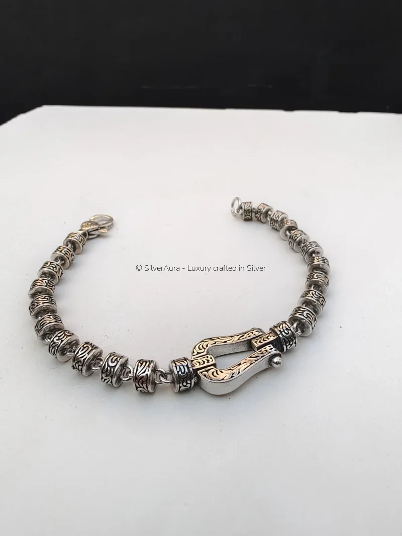 Trishul silver bracelet in 925 sterling silver