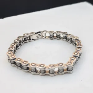 warrior crest silver bracelet
