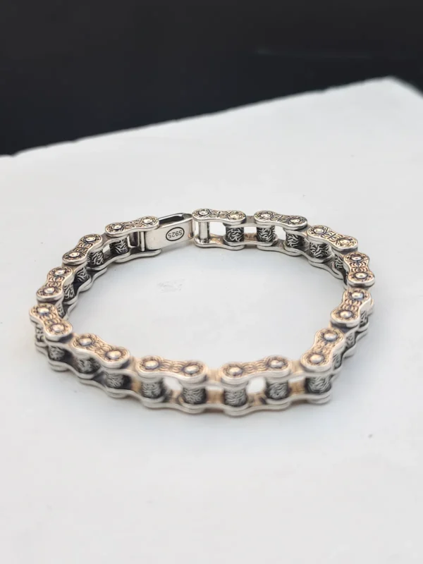 warrior crest silver bracelet
