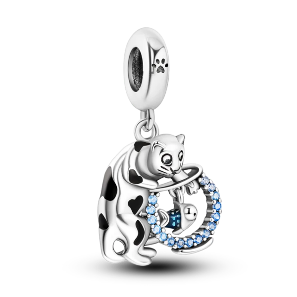charming 925 silver persian cat charms