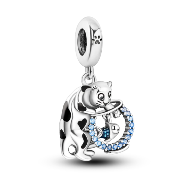 charming 925 silver persian cat charms
