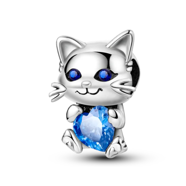 charming 925 silver persian cat charms