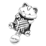 charming 925 silver persian cat charms