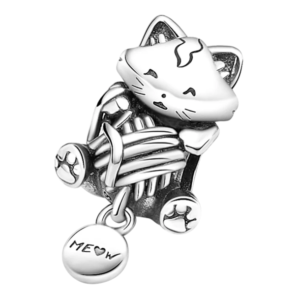 charming 925 silver persian cat charms