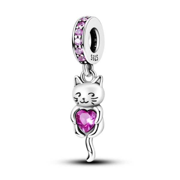charming 925 silver persian cat charms