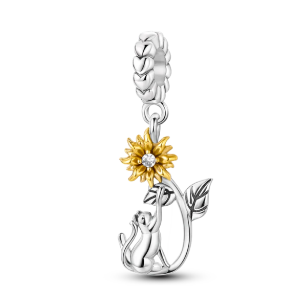 charming 925 silver persian cat charms