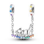 charming 925 silver persian cat charms