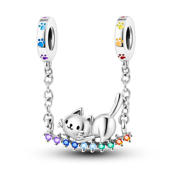 charming 925 silver persian cat charms