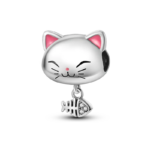 charming 925 silver persian cat charms